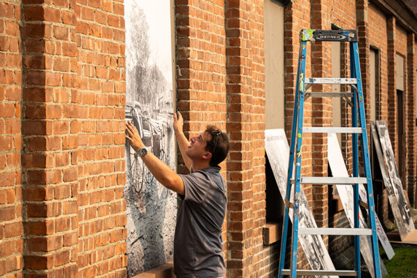 Installing Automotive Poultney Downtown Mural Initiative